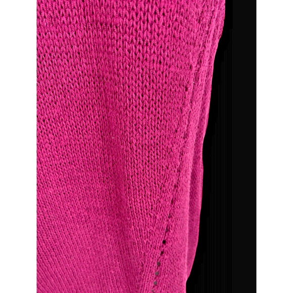 JCP Knit Crochet Sweater Tank Top Size S Pink Purple Tennis Preppy Old Money - Picture 7 of 13